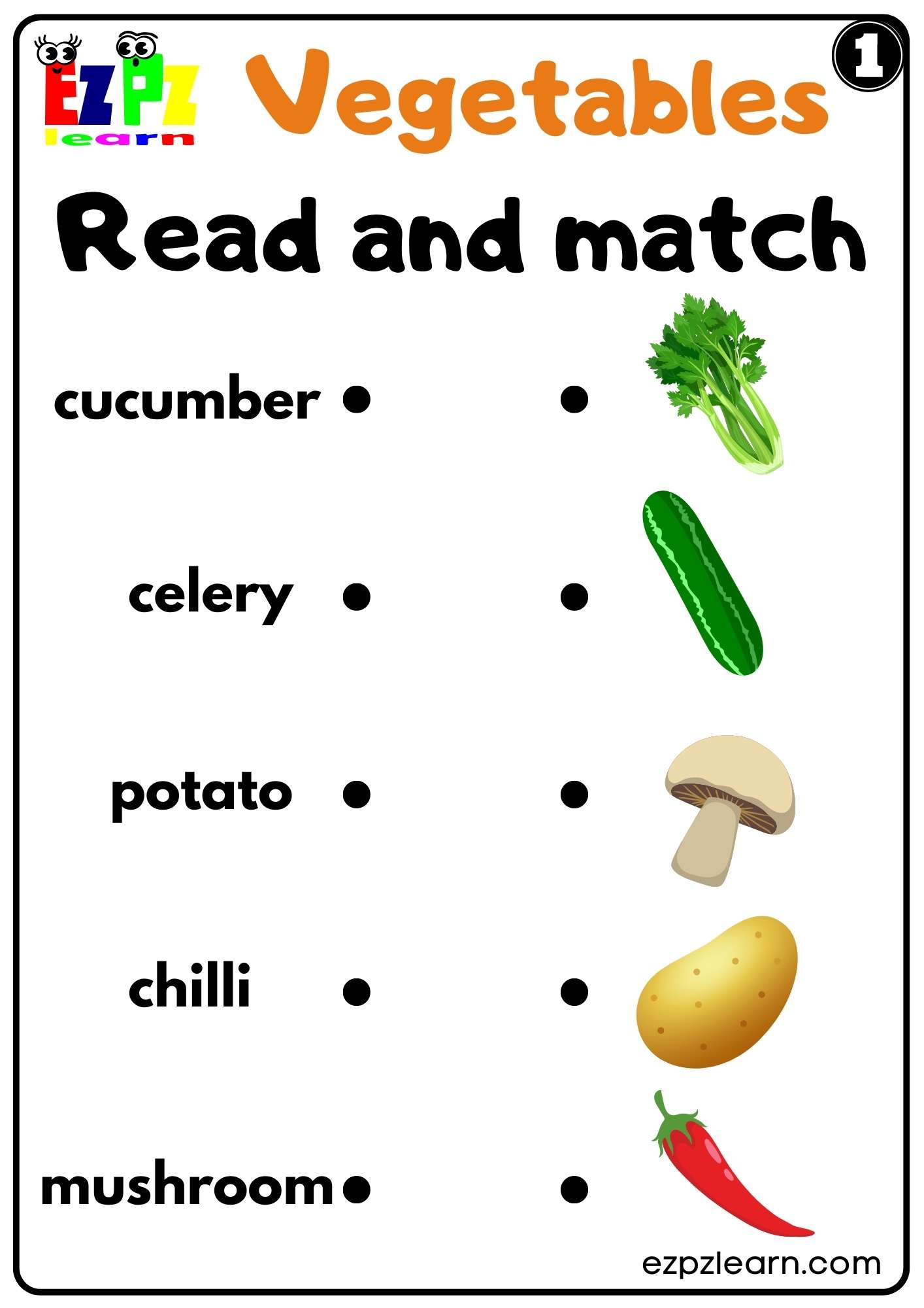 Worksheets For Vegetables